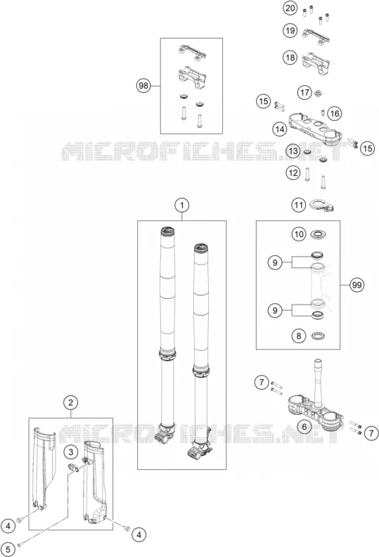 FORCELLA ANTERIORE / PIASTRA STERZO INFERIORE