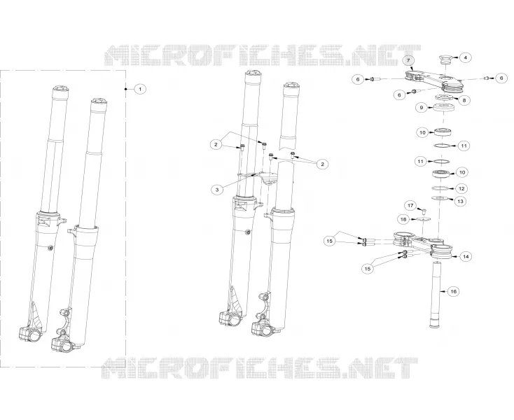 FORCELLA ANTERIORE / PIASTRA STERZO INFERIORE