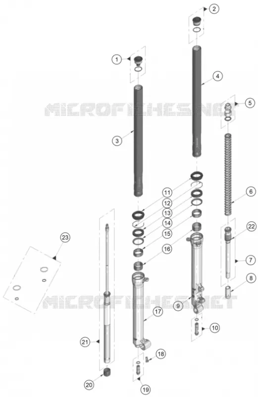FORCELLA ANTERIORE (COMPONENTI)