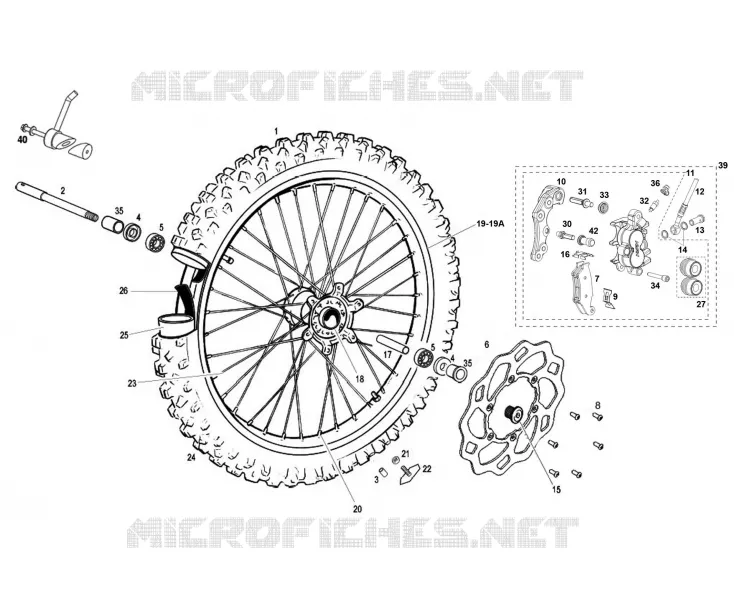 RUOTA / PINZA FRENO ANTERIORE