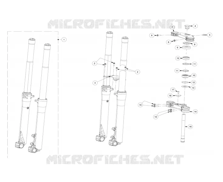 FORCELLA ANTERIORE / PIASTRA STERZO INFERIORE