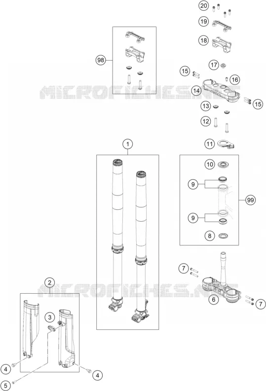 FORCELLA ANTERIORE / PIASTRA STERZO INFERIORE